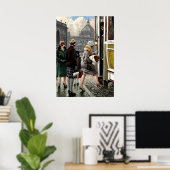 Poster Fischer - À l'arrêt de tramway (Bureau à domicile)