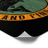 Poster Fish Around & Find Rainbow Trout Fly Fishing G (Coin)