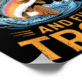 Poster Fish Around And Find Trout Funny Fishing Fishermen (Coin)