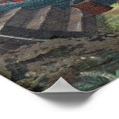 Poster Fish Shop and Laundry Boat au Quai (Coin)