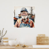 Poster Fisherman - Archivage Art Imprimer (Cuisine)