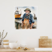 Poster Fisherman - Archivage Art Imprimer (Cuisine)