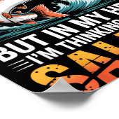 Poster Fisherman Fish Angler Thinking About Salmon Fishin (Coin)