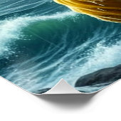 Poster Fisherman's Big Fish Catch Ocean  (Coin)