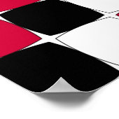 Poster Fisheye noir, blanc et rouge par Celeste Sheffey.. (Coin)