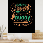 Poster Fishing Art Daddy Fisher Friends (Cuisine)