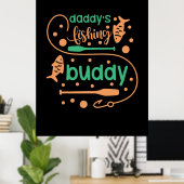 Poster Fishing Art Daddy Fisher Friends (Bureau à domicile)