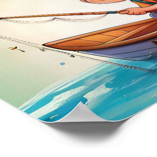 Poster Fishing Quote - good things come to those who wait (Coin)