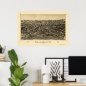 Poster Fishkill, NY Carte panoramique - 1886 (Bureau à domicile)