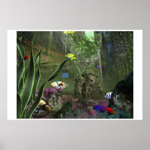 Poster Fishtank couvert d'écume