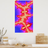 Poster Fissure Fissure Chaude Colorée Fractale Art Abstra (Cuisine)