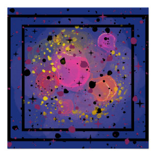 Poster Fissures Abstraites du ciel étoilé