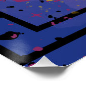 Poster Fissures Abstraites du ciel étoilé (Coin)