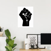 Poster Fist, Rebel, Riot, Resistance, Communist Style (Bureau à domicile)