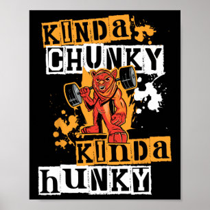 Poster Fitness de gym Drôle Devil Uni Chunky-hunky W