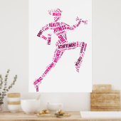 Poster Fitness girl (Cuisine)