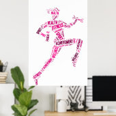 Poster Fitness girl (Bureau à domicile)