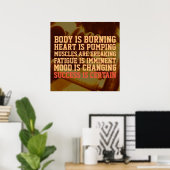 Poster Fitness gym entraînement inspiration style couvert (Bureau à domicile)