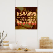 Poster Fitness gym entraînement inspiration style couvert (Cuisine)