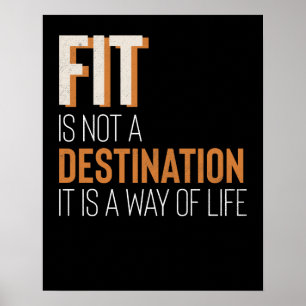 Poster Fitness Gym Motivation Fit Est Mode De Vie