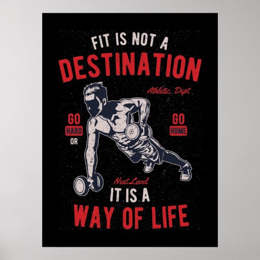 Poster Fitness Quote (Voorkant)