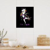 Poster Fitness Unicorn Gym entraînement Exercice entraîne (Cuisine)