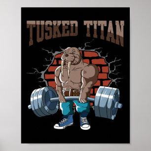 Poster Fitness Walrus Faire Deadlift entraînement Gymnase
