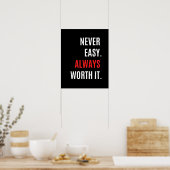 Poster Fitness Workout Gym citer motivation (Cuisine)