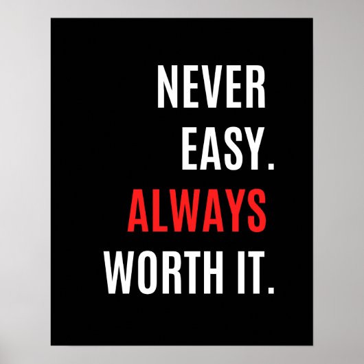 Poster Fitness Workout Gym citer motivation (Devant)