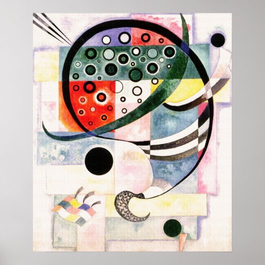 Poster Fixe - Wassily Kandinsky Art moderne (Devant)