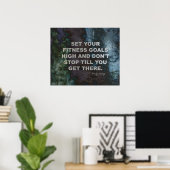 Poster Fixez vos objectifs de condition physique à haut p (Bureau à domicile)