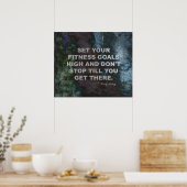 Poster Fixez vos objectifs de condition physique à haut p (Cuisine)