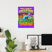 Poster Fizzle & Giggle's Extraordinaire Monster Maze Adve (Bureau à domicile)