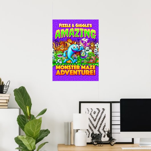 Poster Fizzle & Giggle's Extraordinaire Monster Maze Adve (Bureau à domicile)