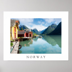 Poster Fjaerpayfjord paysage de fjord en Norvège
