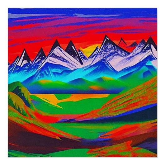 Poster Fjellandskap 8 (Devant)