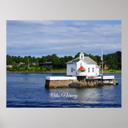 Poster fjord d'Oslo, Norvège (Devant)