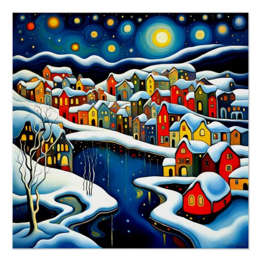 Poster Fjord Hiver 1 (Devant)