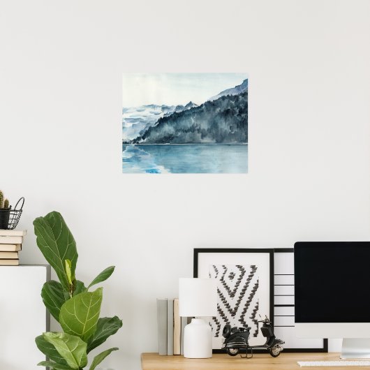 Poster Fjords d'hiver (Bureau à domicile)