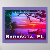 Poster FL Beach Sunset - Gulf of Mexico (Devant)