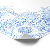 Poster Flacon de neige bleu glace (Coin)