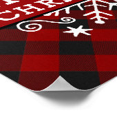 Poster Flacon de neige Plaid Joyeux Noël (Coin)