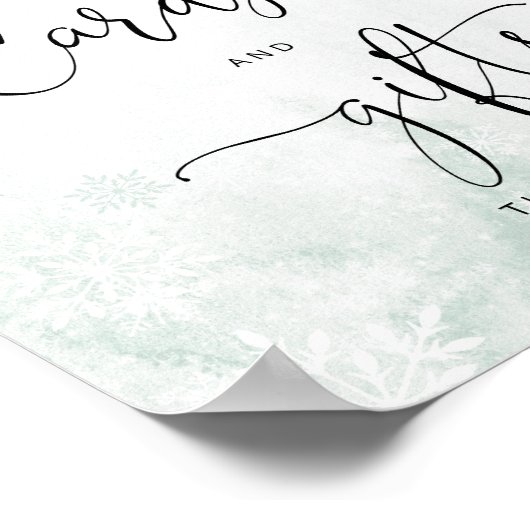 Poster Flacon de neige rose cerf roux Cartes et cadeaux (Coin)