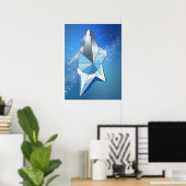 Poster Flacon de parfum Blue Sparkle Star Glam (Bureau à domicile)