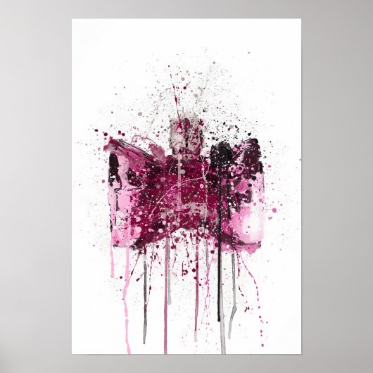 Poster Flacon de parfum 'Bow' Cadeau de Noël (Devant)
