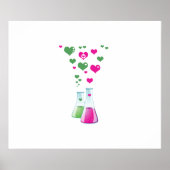 Poster Flacon, Erlenmeyer, Bécher, Chimie, Laboratoire (Devant)