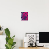 Poster Flacons de rose vif, violet foncé & blanc (Bureau à domicile)