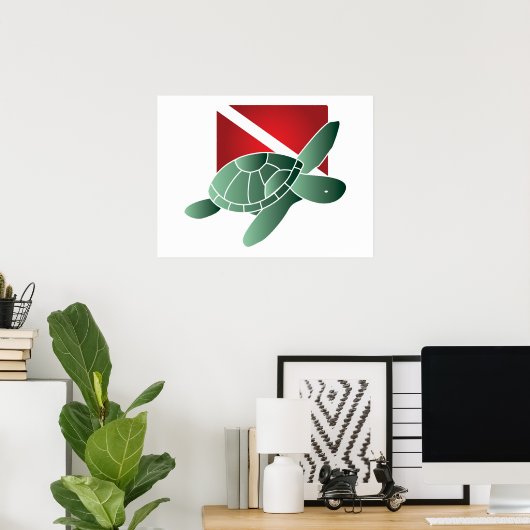 Poster Flag de Sea Turtle (Bureau à domicile)