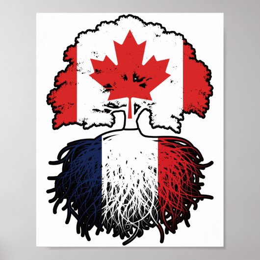 Poster Flag des Trois Canadiens Canada (Devant)