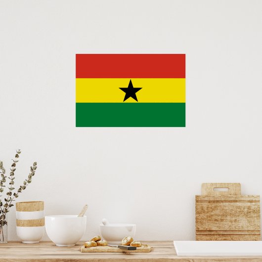 Poster Flag du Ghana (Cuisine)